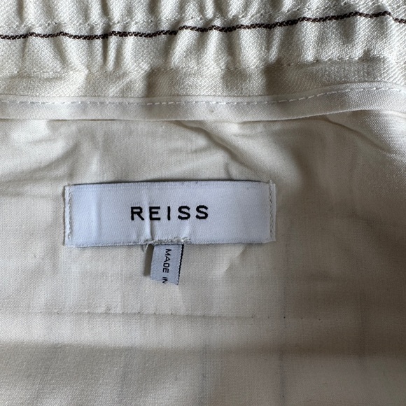 Men's Cream Striped Pants - Picture 5 of 6